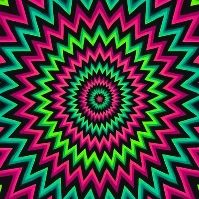 Psychedelic Radial Optical Illusion