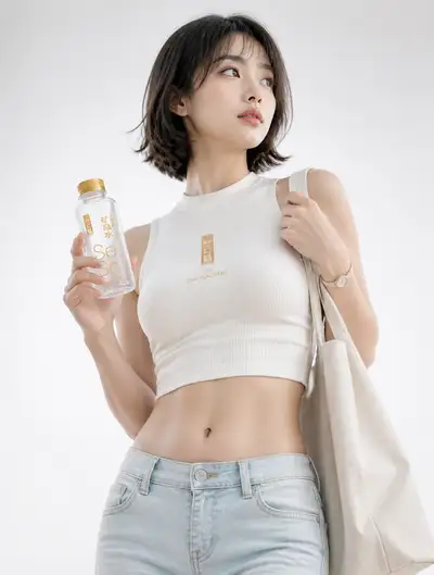 High-key lifestyle streetwear portrait with morning coffee mood
