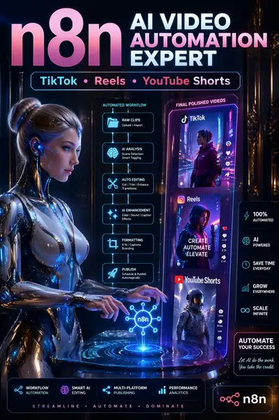 AI robot presenting automated video creation service
