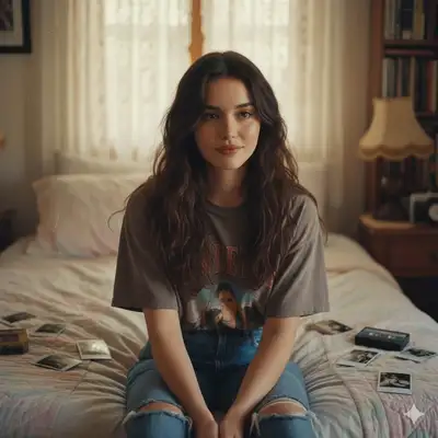 1990s Bedroom Portrait Prompt