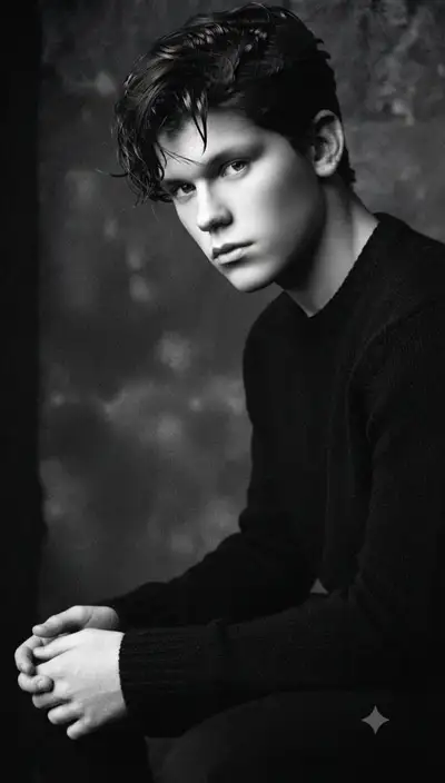 Moody Black-and-White Portrait Prompt