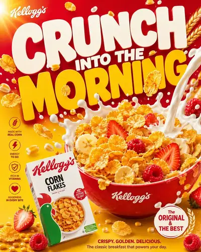 Golden Morn breakfast cereal FMCG poster campaign