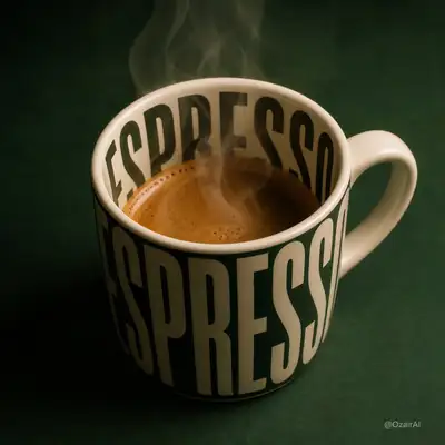 Espresso Mug Typography Blend