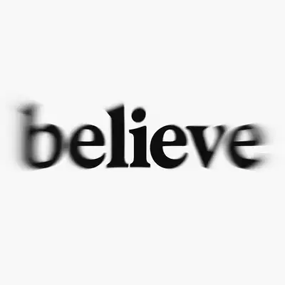 High-Contrast Focus Blur Typography Art