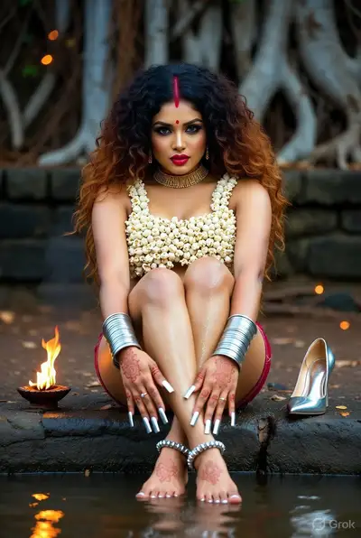 Cinematic Portrait of Bengali Woman by Banyan Tree