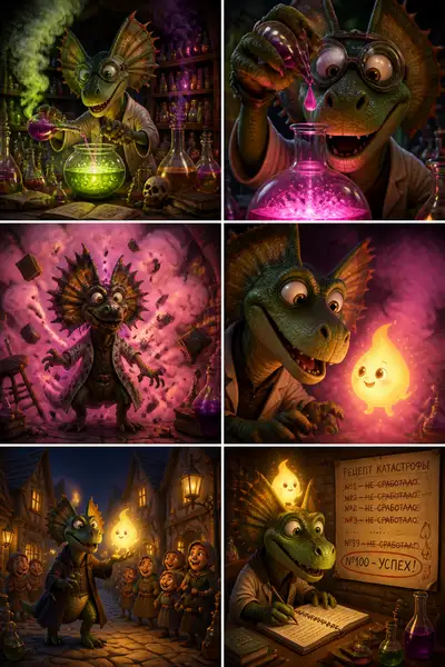 Dilophosaurus Alchemist Comic Storyboard