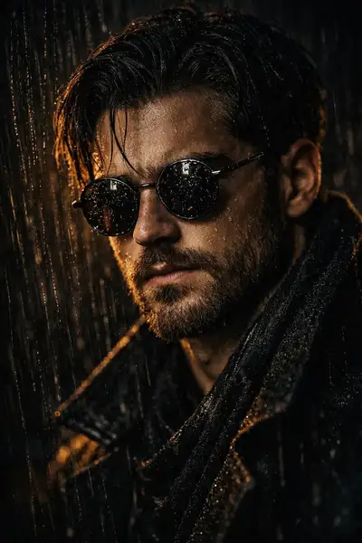 Cinematic Rainy Night Portrait Prompt