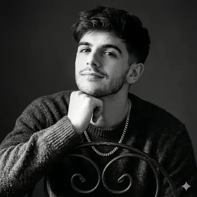 Cinematic Black and White Portrait with Grain