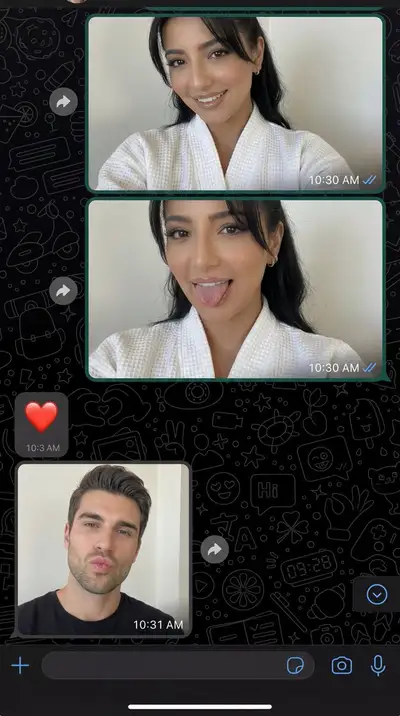 Fotorealistischer WhatsApp-Chat-Screenshot mit Selfies