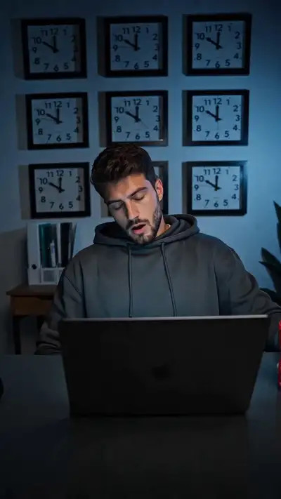 Late Night Productivity Coffee Ad Video Prompt