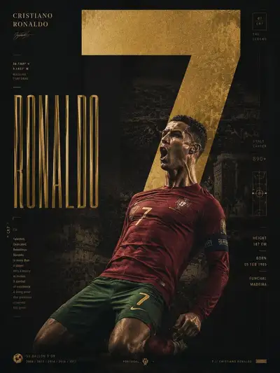 Award-Winning Behance Sports Poster of Mbappé