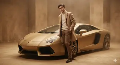 Desert-Sand Luxury Car Portrait