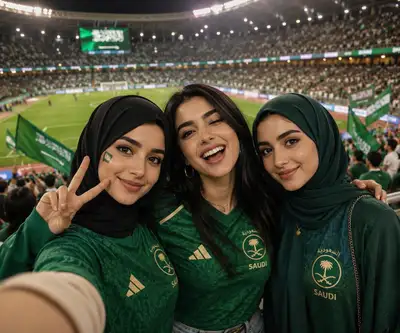 Spain vs Saudi Arabia World Cup Fan Selfie