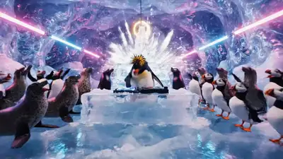 Soirée Dansante des Pingouins DJ à la Rave de Glace Néon