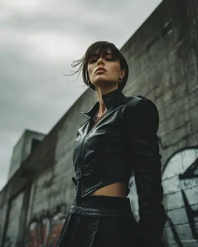 Bold Fashion Editorial in Industrial Urban Setting
