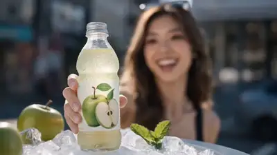 都会で楽しむフレッシュアップルドリンクのライフスタイルCM