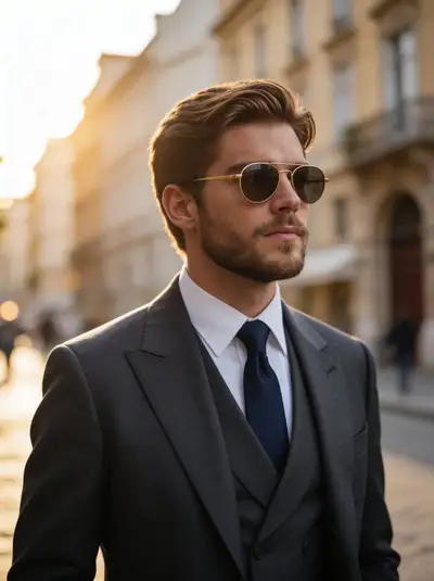 High-End Fashion Portrait of Styled Young Man