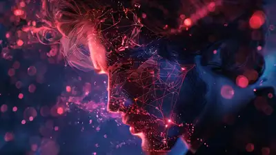 Neon Cosmos 3D Particles Man