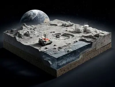 Lunar Outpost Isometric Scene