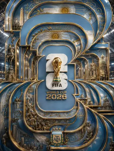 Ultra-luxuriöses Art-Déco-Poster zur FIFA-Weltmeisterschaft 2026