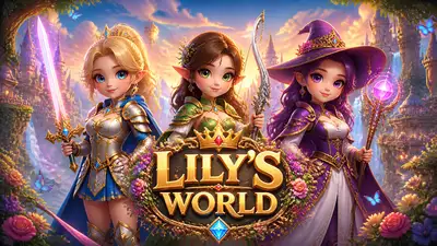 Pôster de jogo: garotas de fantasia heroica de Lily's World
