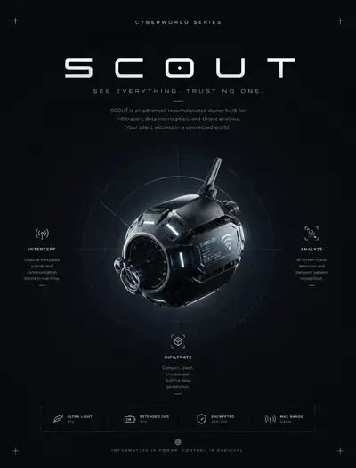 Cyberworld Hacking Gadget Product Poster