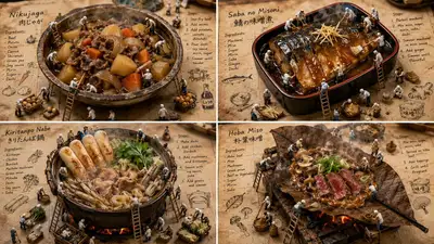 Macro Culinary Diorama Grid
