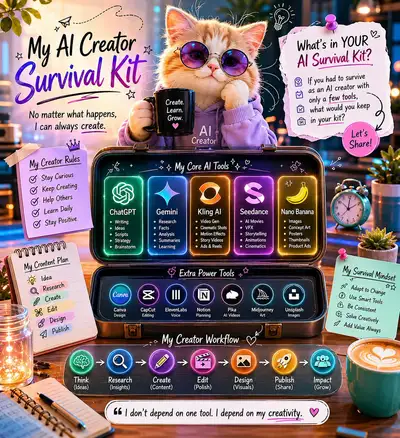 AI Creator Survival Kit Poster