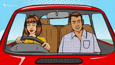 Stylized Comic-Pop Car Debate Animation