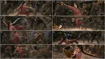 Cinematic Wuxia Martial-Arts Storyboard (8 Keyframes)