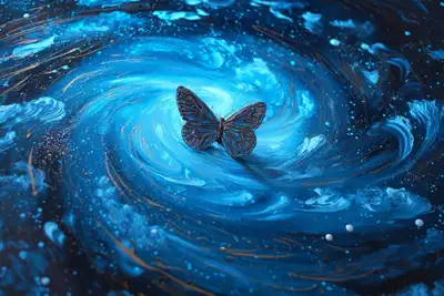 Infrared Cosmic Vortex Art Prompt