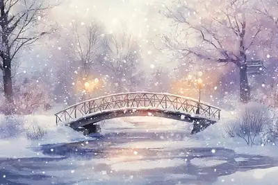 Winter Watercolor Whimsy Base Prompt