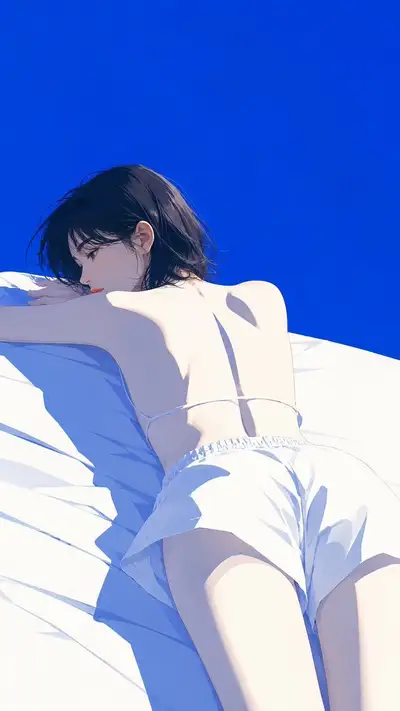 Minimalist Japanese Fashion Magazine Cover Illustration