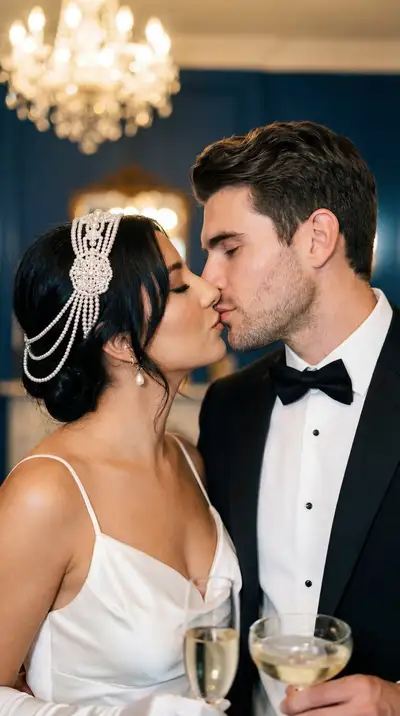Cinematic Gatsby Couple Closeup Prompt