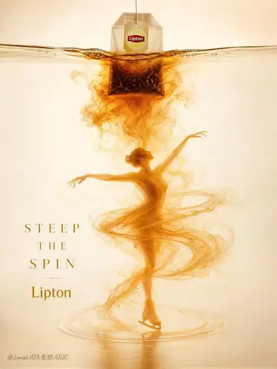 Lipton Tea Figure-Skater Diffusion Advertising Concept