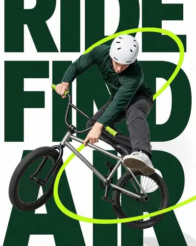 Minimalist neon-lime sports poster with bold green typography