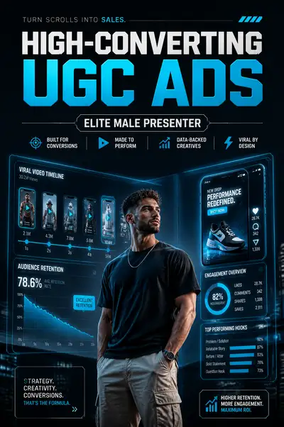 High-converting UGC ads male presenter advertisement