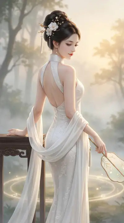 Elegant Eastern Classical Beauty Portrait