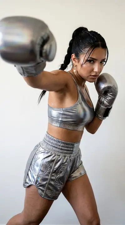 Photorealistic Mythological Warrior-Athlete Campaign Image