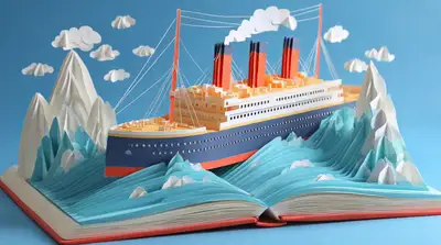 3D Pop-Up Book Page of Titanic