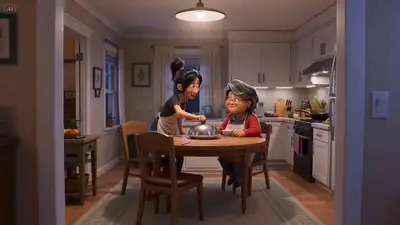 Pixar-style 3D comedy short: Mom takes over the kitchen