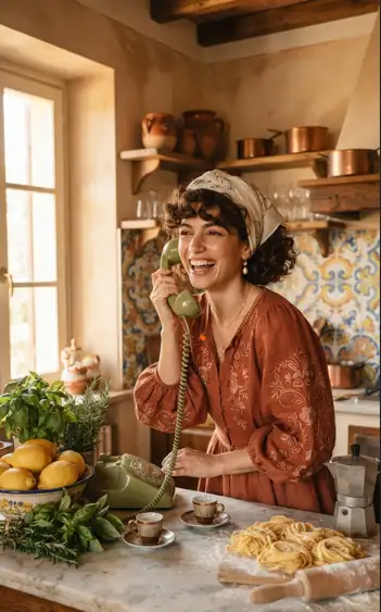 Portrait lifestyle de cuisine italienne façon Dolce Vita