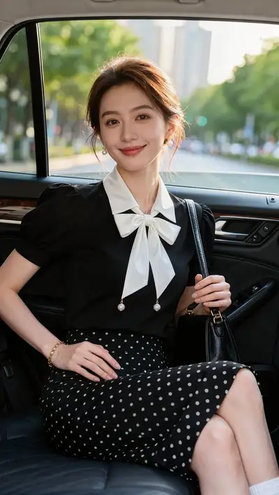 Teacher in The Car Fashion Portrait