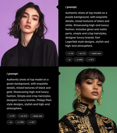 Fashion Portrait - Purple Background