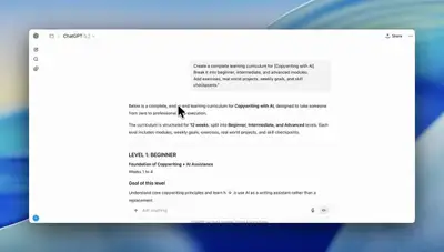 AI Degree Learning Curriculum Prompt