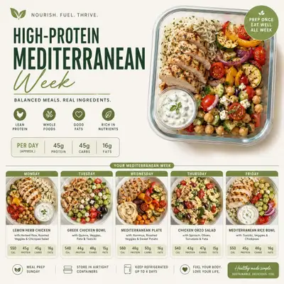 Minimalist healthy meal prep planning poster