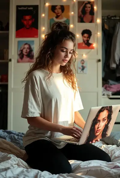 Cozy Bedroom Lifestyle Portrait
