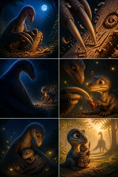 Therizinosaurus Claw Carver Comic Storyboard