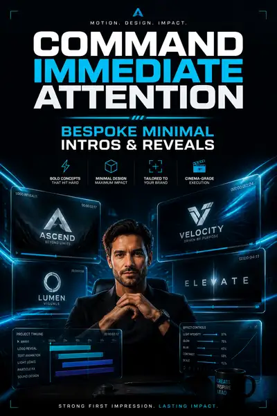 Motion graphics creative director advertising poster