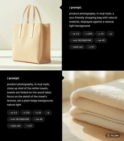 Muji-style folded towels detail photo
